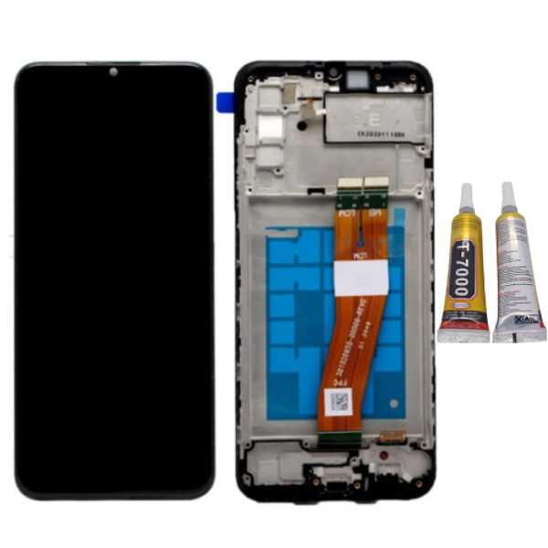 TE Samsung A02S A025F Uyumlu Çıtalı Lcd Ekran Dokunmatik+B7000 - Image 1
