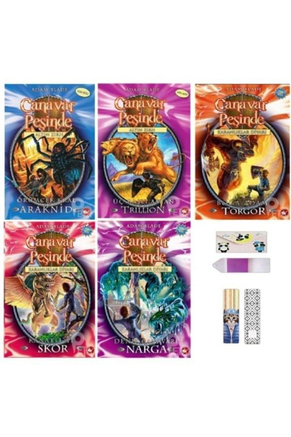 Adam Blade Canavar Peşinde Seti 3 5 Kitap ( Defter + Ayraç Hediyeli ) - Beyaz Balina Yayınları - Image 1