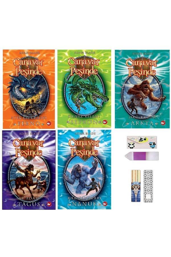 Adam Blade Canavar Peşinde Seti 1 5 Kitap ( Defter + Ayraç Hediyeli ) - Beyaz Balina Yayınları - Image 1