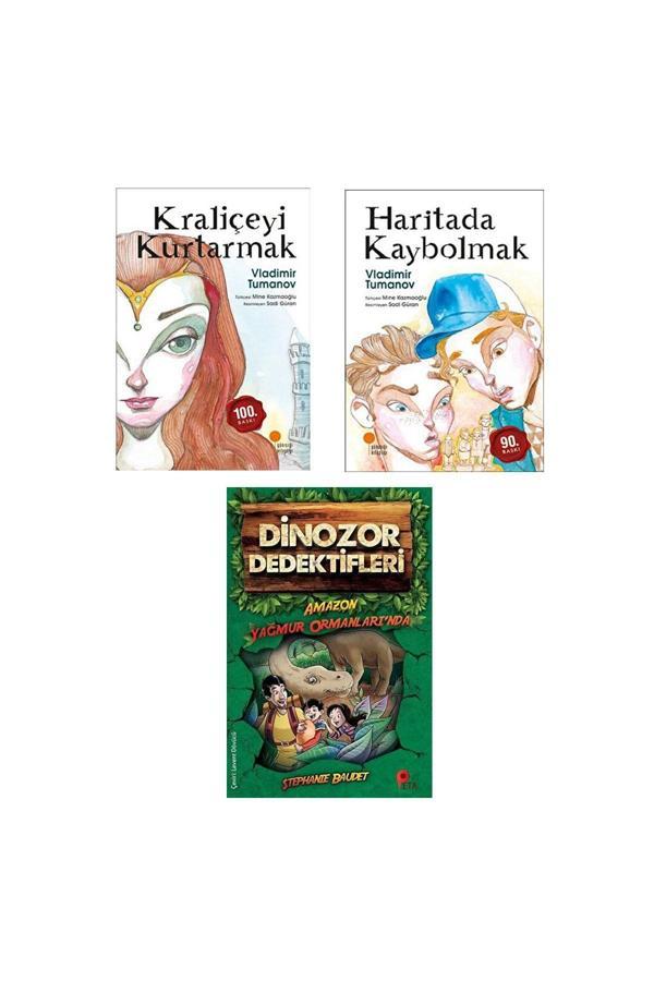 Vladimir Tumanov - Kraliçeyi Kurtarmak - Haritada Kaybolmak + Dinozor Dedektifleri Kitabı Hediye - Günışığı Kitaplığı - Image 1