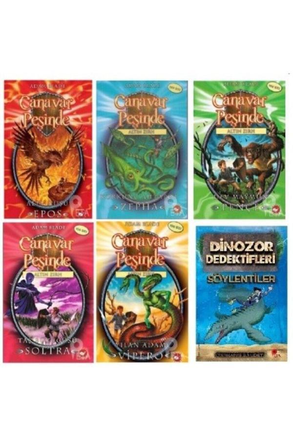 Adam Blade Canavar Peşinde Seti 2 5 Kitap - Dinozor Dedektifleri Söylentiler - Beyaz Balina Yayınları - Image 1