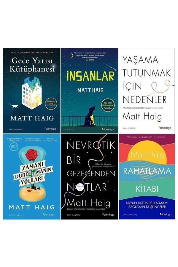 Matt Haig Seti (6 Kitap) Gece Yarısı Kütüphanesi +Zamanı Durdurmanın Yolları +İnsanlar +3 - Domingo Yayınevi - Image 1