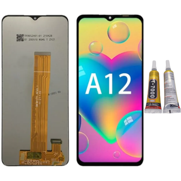 TE Samsung A12S A127F Uyumlu OLED Lcd Ekran + B7000 - Image 1