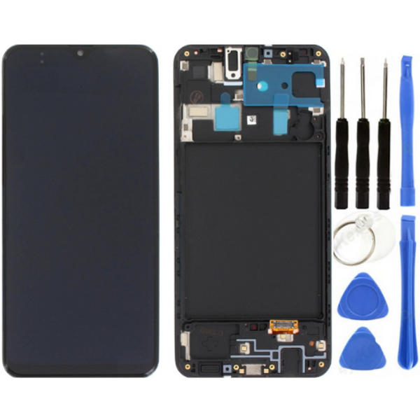 TE Samsung A20 A205F Uyumlu Çıtalı Lcd Ekran + Tamir Seti - Image 1