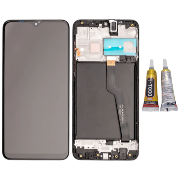 TE Samsung A10 A105F Uyumlu Çıtalı Lcd Ekran + B7000 - Image 1
