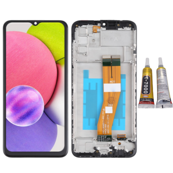 TE Samsung A03S A037F Uyumlu Çıtalı Lcd Ekran Servis + B7000 - Image 1