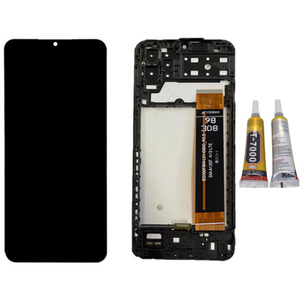 TE Samsung A13S A137F Uyumlu Çıtalı Lcd Ekran + B7000 - Image 1