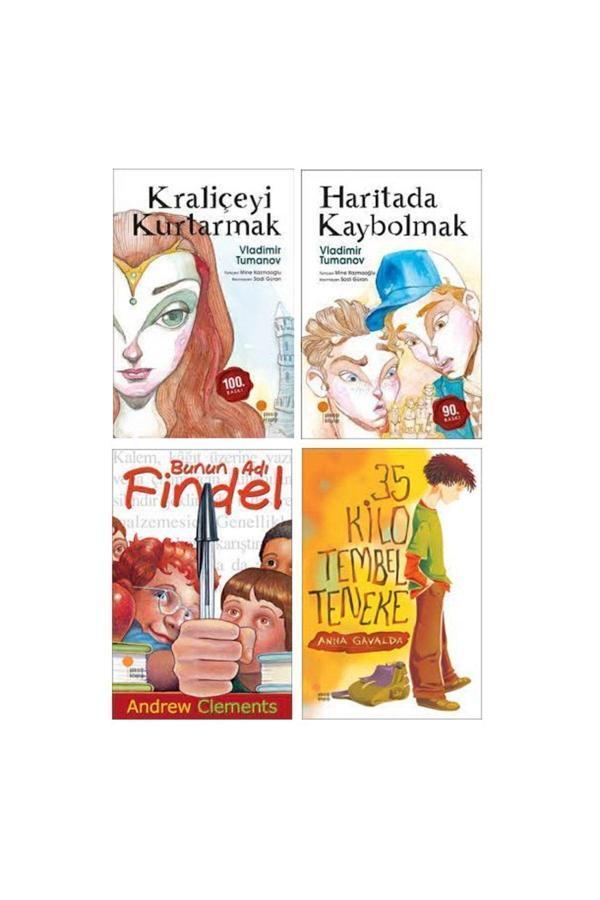 Kraliçeyi Kurtarmak+Haritada Kaybolmak+Bunun Adı Findel+35 Kilo Tembel Teneke 4 Kitap Set - Günışığı Kitaplığı - Image 1