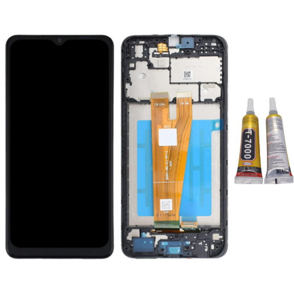TE Samsung A04 A045F Uyumlu Çıtalı Lcd Ekran + B7000 - Image 1