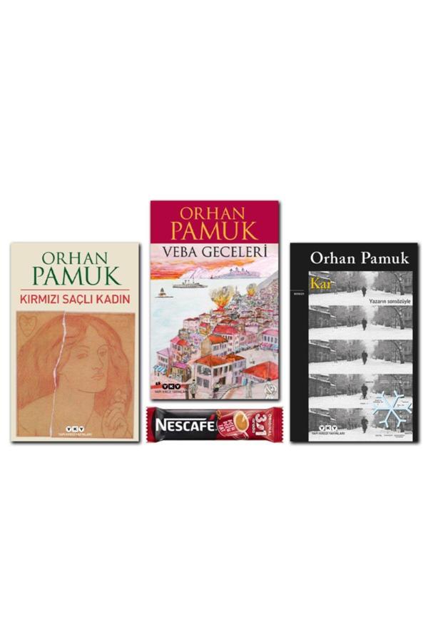 Orhan Pamuk Set 3 Kitap - Veba Geceleri - Kırmızı Saçlı Kadın - Kar - Yapı Kredi Yayınları - Image 1
