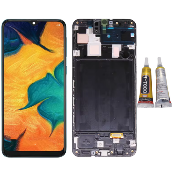 TE Samsung A40S A407F Uyumlu Çıtalı Lcd Ekran Servis + B7000 - Image 1