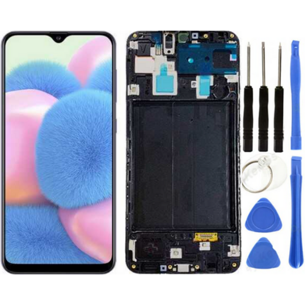 TE Samsung A30S A307F Uyumlu OLED Çıtalı Lcd Ekran + Tamir Seti - Image 1