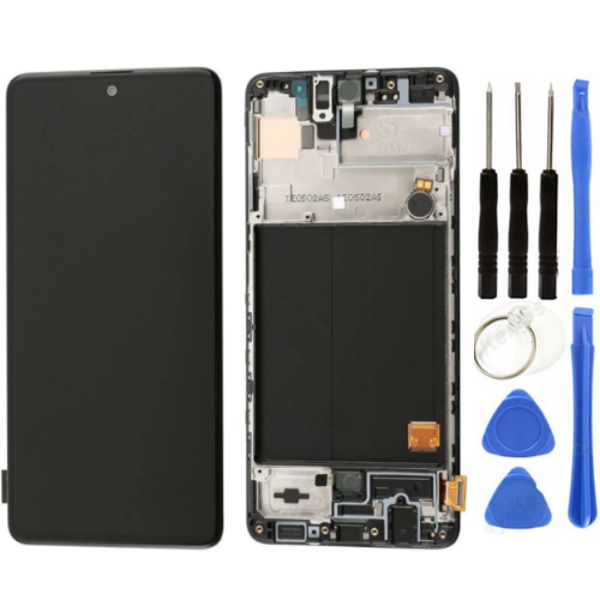 TE Samsung A71 A715F Uyumlu A Kalite Çıtalı Lcd Ekran + Tamir Seti - Image 1