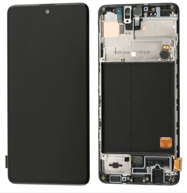 TE Samsung A71 A715F Uyumlu A Kalite Çıtalı Lcd Ekran Dokunmatik - Image 1