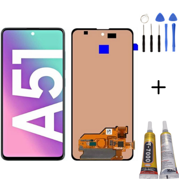 TE Samsung A51 A515F Uyumlu OLED Lcd Ekran + Montaj Kiti - Image 1