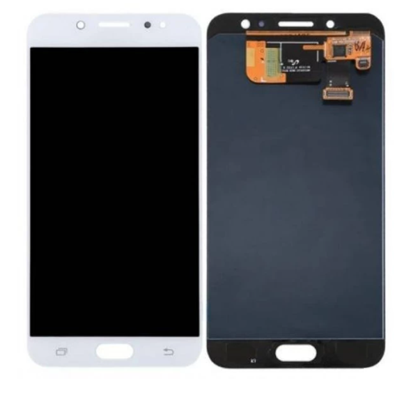 TE Samsung C8 C7100 Uyumlu Lcd Ekran Dokunmatik Beyaz - Image 1