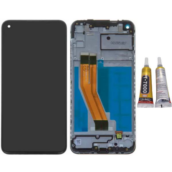 TE Samsung A11 A115F Uyumlu A Kalite Çıtalı Lcd Ekran + B7000 - Image 1