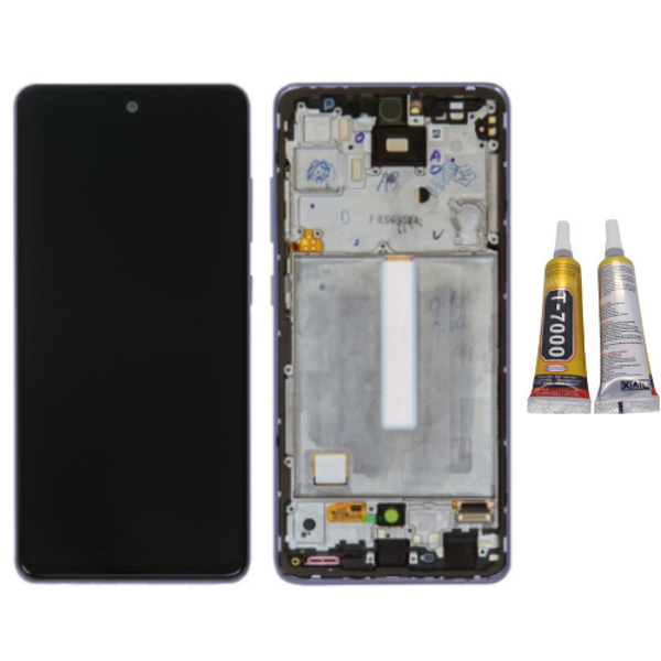 TE Samsung A52 4G A525F Uyumlu Çıtalı Lcd Ekran + B7000 - Image 1