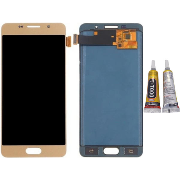 TE Samsung A5 2016 A510F Uyumlu Lcd Ekran Gold + B7000 - Image 1