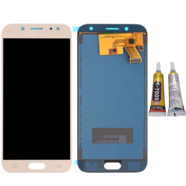 TE Samsung J5 Pro j530 Uyumlu A Kalite Lcd Ekran Gold + B7000  - Image 1