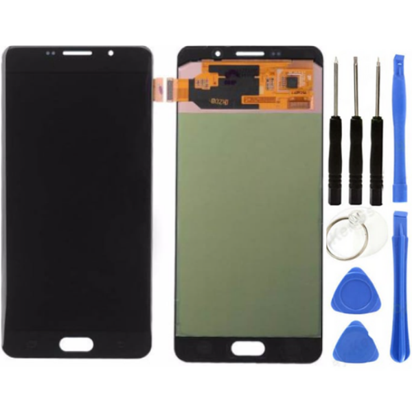 TE Samsung A7 2016 A710F Uyumlu Lcd Ekran Siyah Servis+ Tamir Seti - Image 1