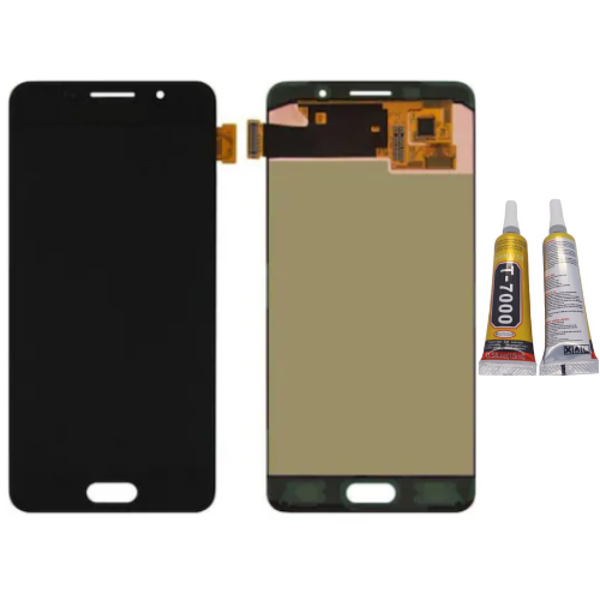 TE Samsung A5 2016 A510F Uyumlu Lcd Ekran Siyah + B7000 - Image 1