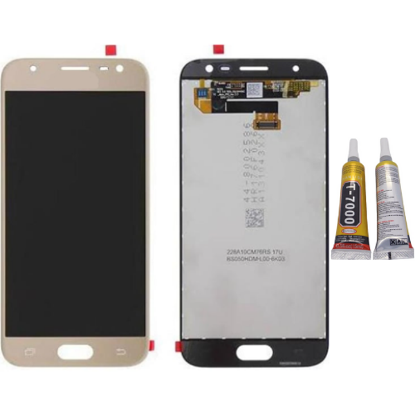 TE Samsung J3 PRO J330 Uyumlu Lcd Ekran Gold + B7000 - Image 1