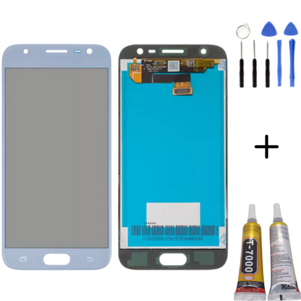 TE Samsung J3 PRO J330 Uyumlu Lcd Ekran Mavi + Montaj Kiti - Image 1