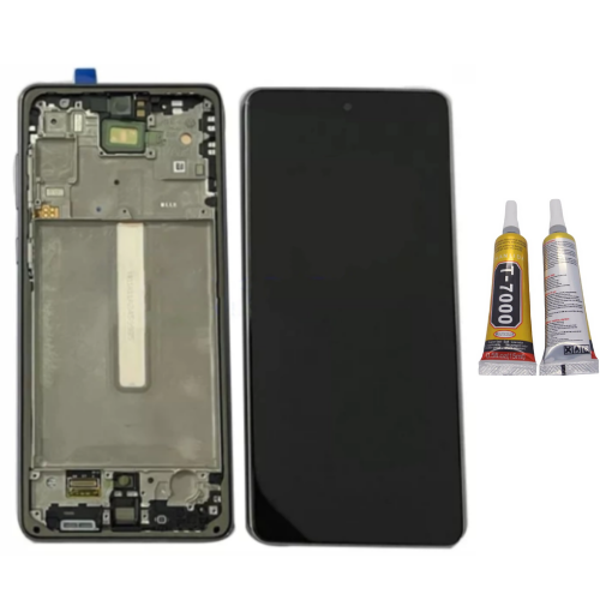 TE Samsung A73 5G A736F Uyumlu A Kalite Çıtalı Lcd Ekran + B7000 - Image 1