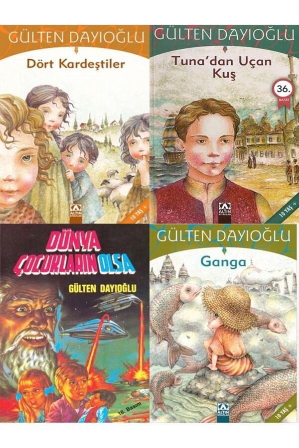 Dört Kardeştiler+Dünya Çocukların Olsa+Tuna’Dan Uçan Kuş+Ganga Toplam 4 Kitap Set Thebaliris - Altın Kitaplar - Image 1