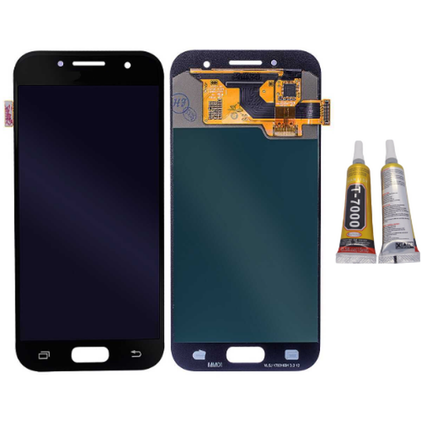 TE Samsung A7 2017 A720F Uyumlu A Kalite Lcd Ekran Siyah + B7000 - Image 1