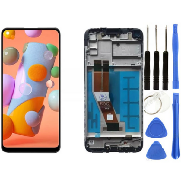 TE Samsung A11 A115F Uyumlu OLED Çıtalı Lcd Ekran + Tamir Seti - Image 1
