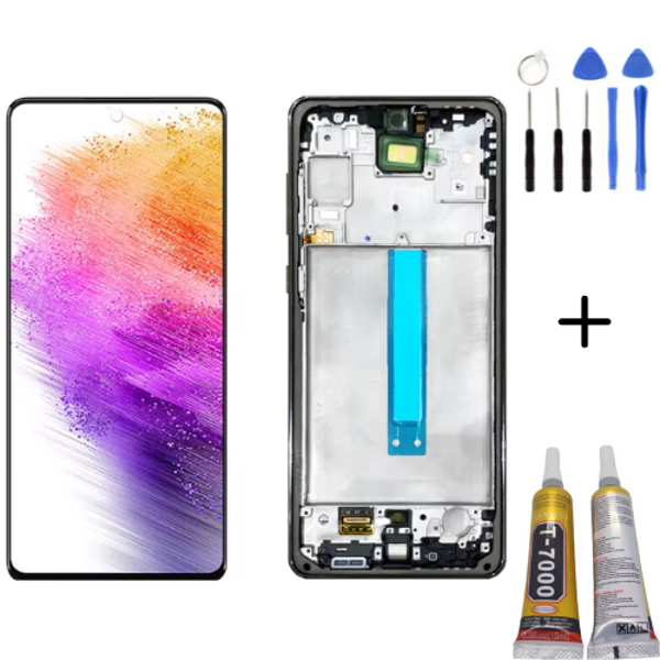 TE Samsung A73 5G A736F Uyumlu Çıtalı Lcd Ekran Servis+ Montaj Kiti - Image 1