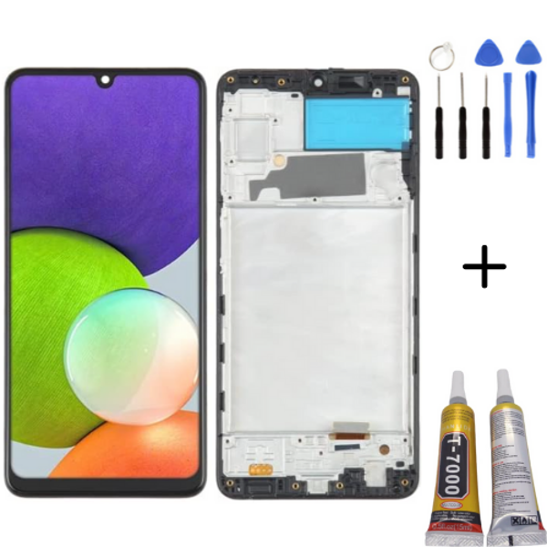 TE Samsung A22 A225F Uyumlu Çıtalı Lcd Ekran Servis + Montaj Kiti - Image 1