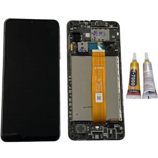 TE Samsung A12 A125F Uyumlu Çıtalı Lcd Ekran + B7000 - Image 1