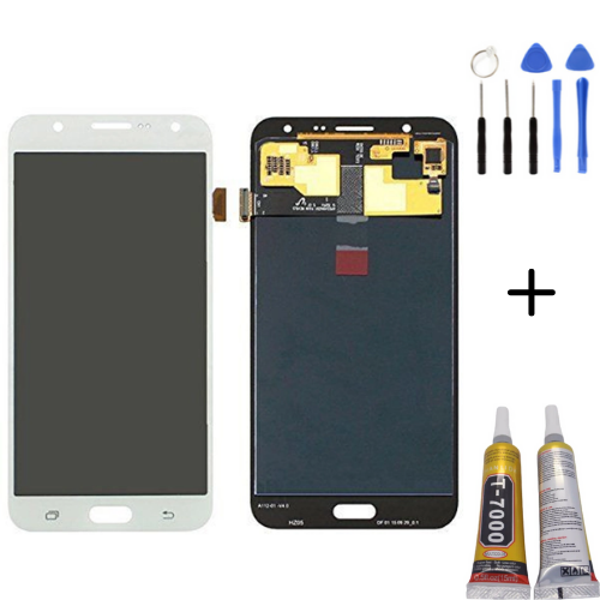 TE Samsung J7 J700 Uyumlu Lcd Ekran Dokunmatik Beyaz Montaj Kiti - Image 1