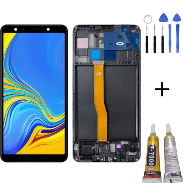 TE Samsung A7 2018 A750F Uyumlu Çıtalı Lcd Ekran Servis Montaj Kiti - Image 1