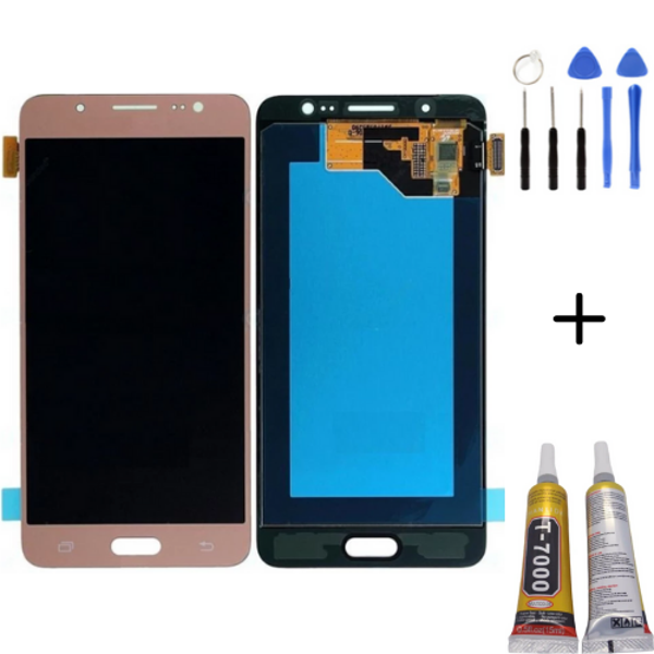 TE Samsung J4 Core J410 Uyumlu Lcd Ekran Servis Gold + Montaj Kiti - Image 1