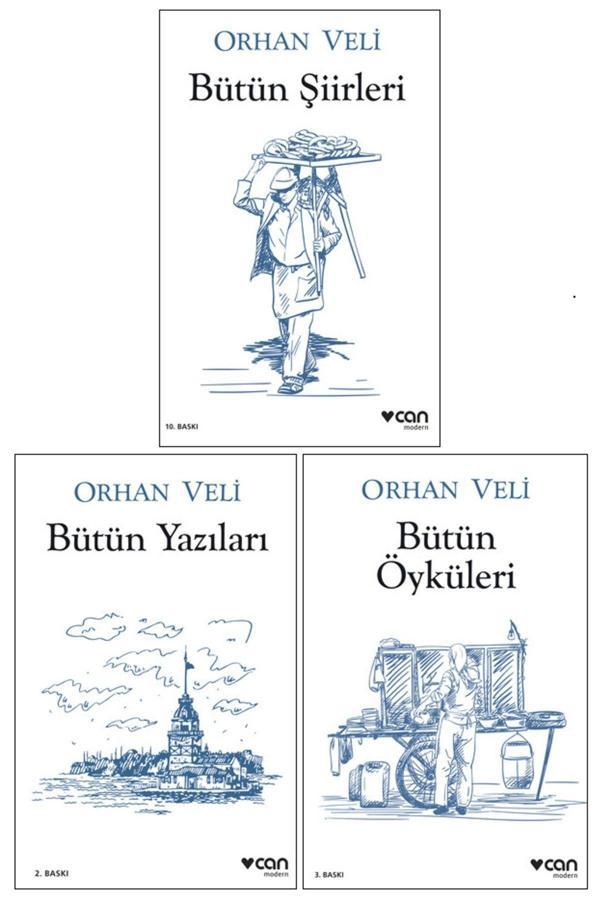 Orhan Veli Bütün Şiirleri + Bütün Yazıları + Bütün Öyküleri 3 Kitap Set - Can Yayınları - Image 1