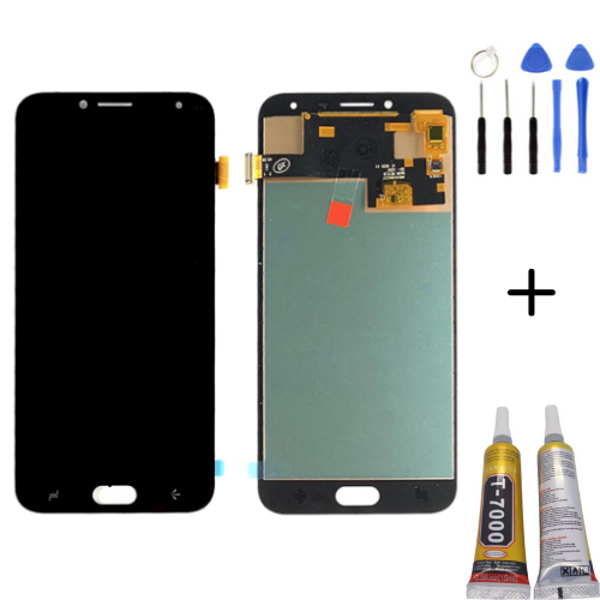 TE Samsung J4 J400 Uyumlu A Kalite Lcd Ekran Siyah + Montaj Kiti - Image 1