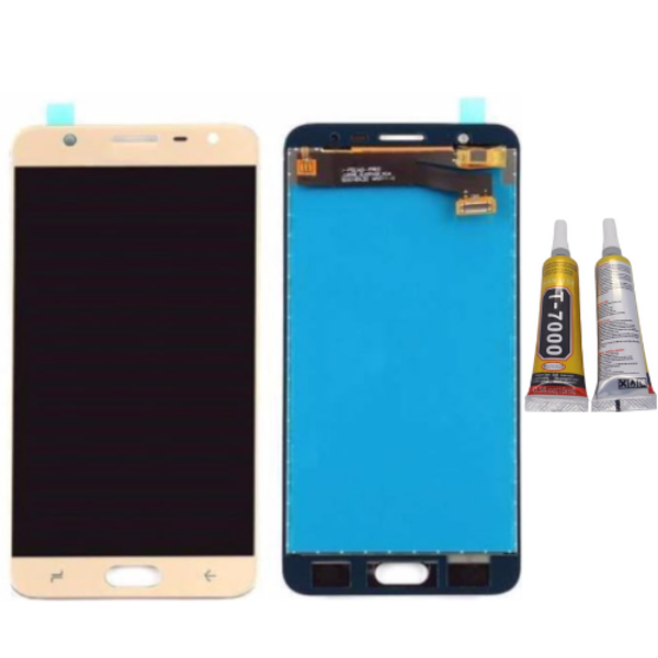 TE Samsung J7 Prime 2 G611 Uyumlu Lcd Ekran Gold + B7000 - Image 1