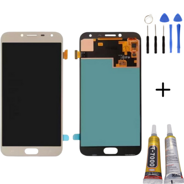TE Samsung J4 J400 Uyumlu Lcd Ekran Gold + Montaj Kiti - Image 1