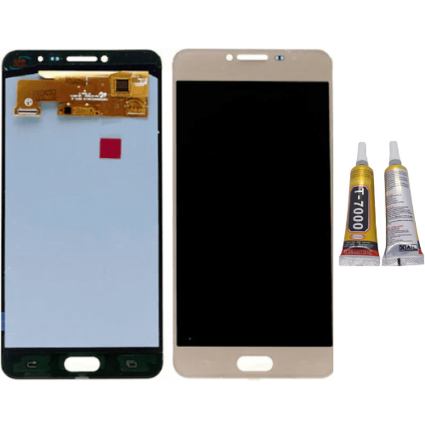 TE Samsung C7 C7000 Uyumlu OLED Lcd Ekran Gold + B7000 - Image 1