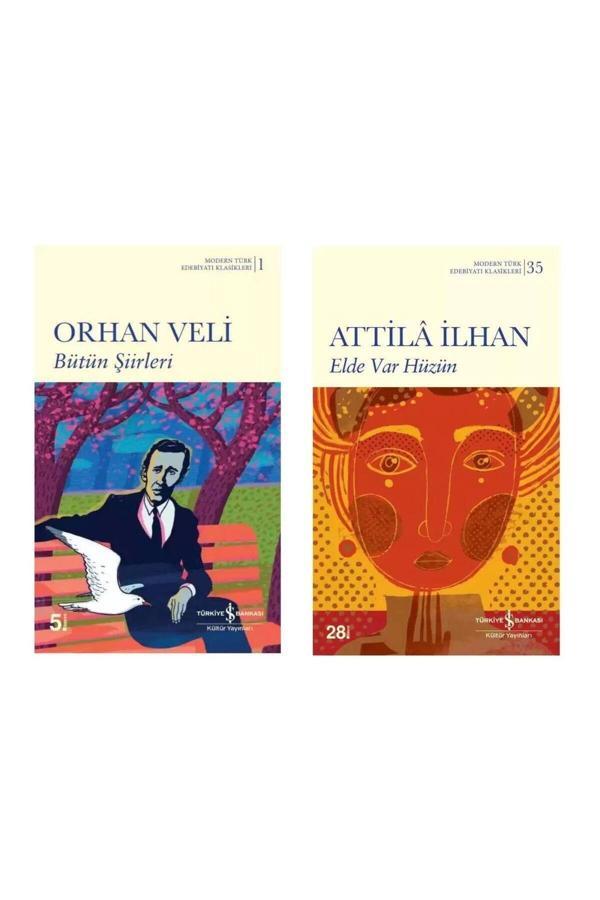 Orhan Veli Tüm Şiirler - Attila İlhan Elde Var Hüzün - İş Bankası Kültür Yayınları - Image 1