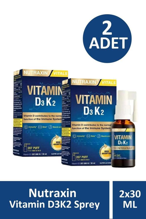 Nutraxin Vitamin D3K2 30 ml 2 Adet - Image 1
