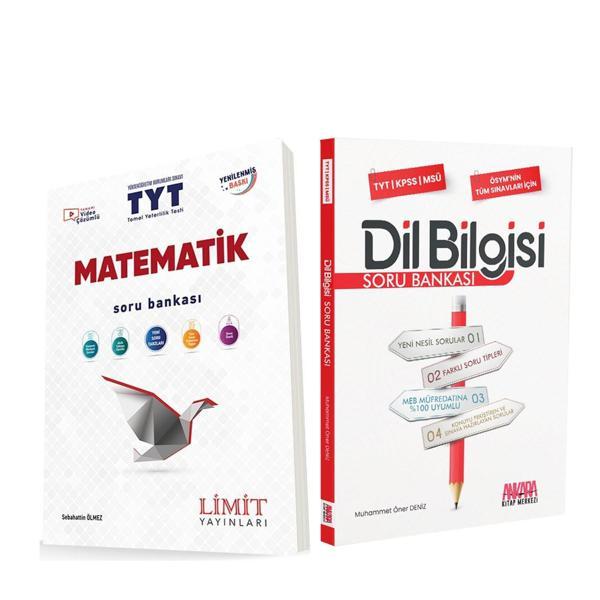 Limit Yayınları TYT Matematik ve AKM Dil Bilgisi Soru Bankası Seti 2 Kitap - Limit Yayınları - Image 1