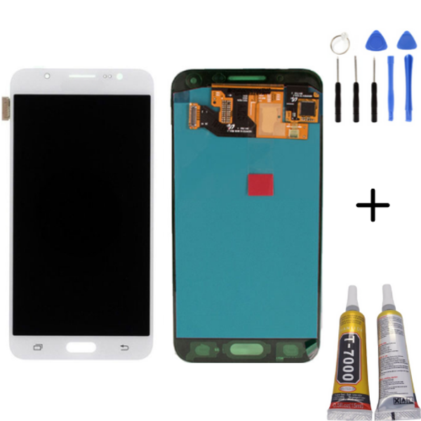 TE Samsung J7 Prime G610F Uyumlu Lcd Ekran Servis Beyaz MontajKiti - Image 1