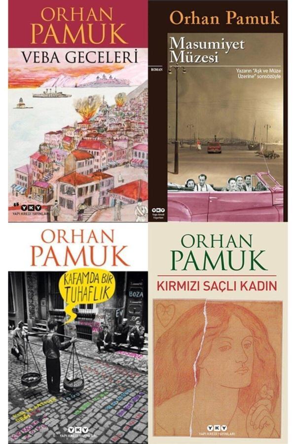 En Çok Okunan Orhan Pamuk Kitapları Seti 4 Kitap- Veba Geceleri-Kırmızı Saçlı Kadın-Masumiyet Müzesi - Yapı Kredi Yayınları - Image 1