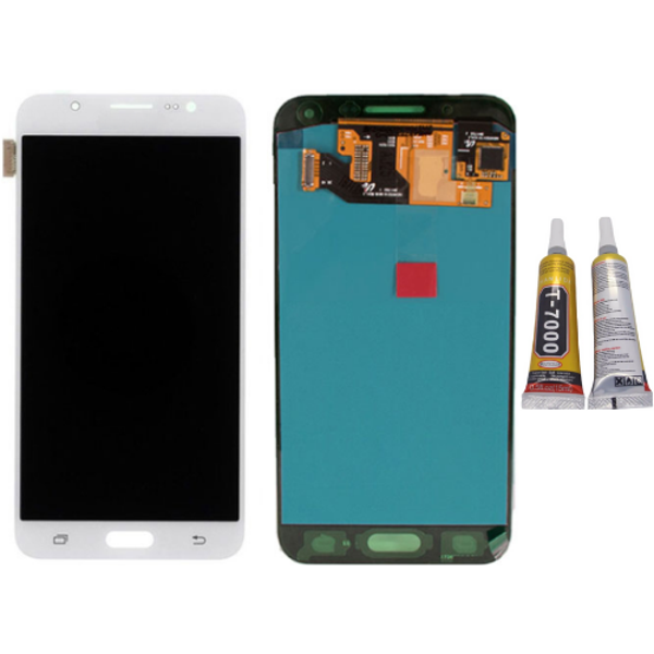 TE Samsung J7 Prime G610F Uyumlu OLED Lcd Ekran Beyaz + B7000 - Image 1