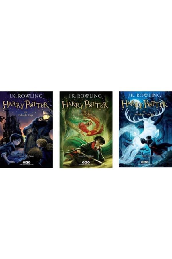Harry Potter Serisi 1. 2. 3. Kitaplar 3 Kitap Set - Felsefe Taşı - Sırlar Odası - Azkaban Tutsağı - Yapı Kredi Yayınları - Image 1